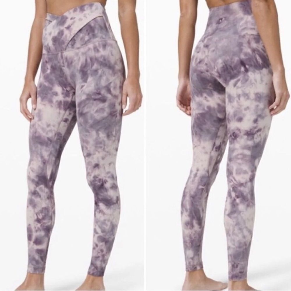 lululemon align high-rise pant 28" size 6 crisscross Tye Dye